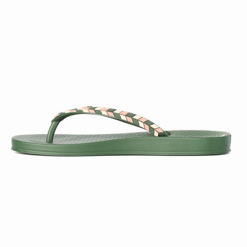 Green Women's Ipanema Ana Lovely X Flip Flops | 1365270-YN