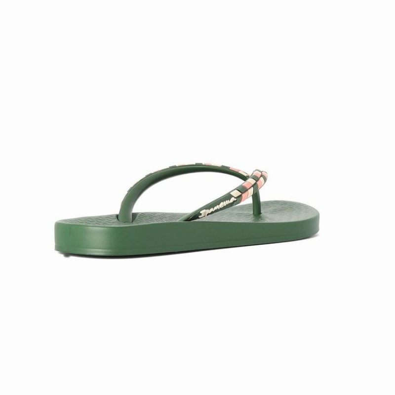 Green Women\'s Ipanema Ana Lovely X Flip Flops | 1365270-YN