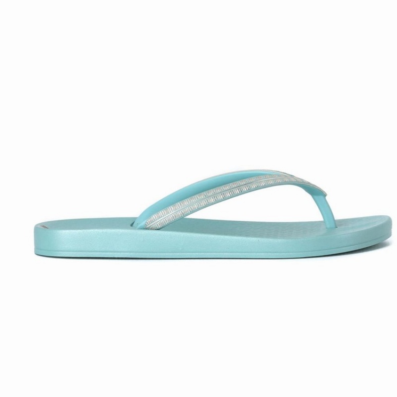 Green / Gold Women's Ipanema Ana Metallic IV Flip Flops | 4726905-BZ