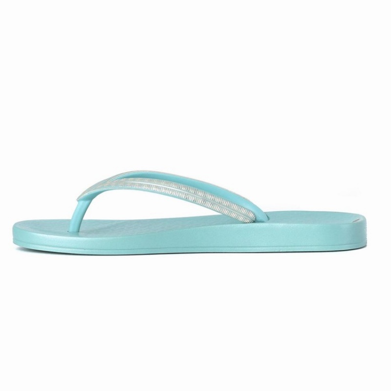 Green / Gold Women's Ipanema Ana Metallic IV Flip Flops | 4726905-BZ