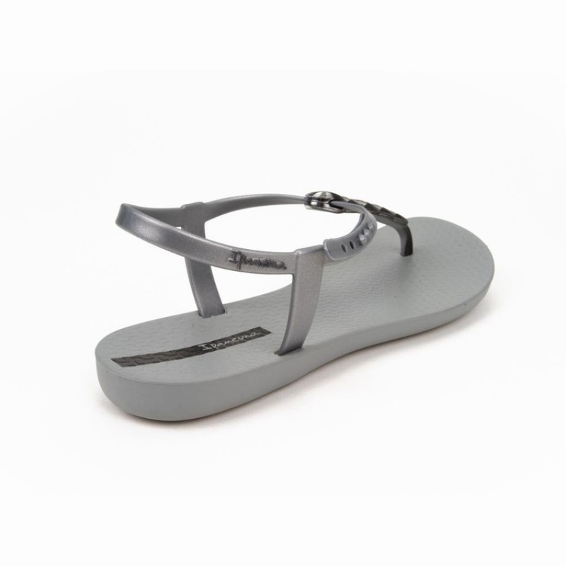 Grey / Silver Women's Ipanema Braid Sandals | 6734902-CB