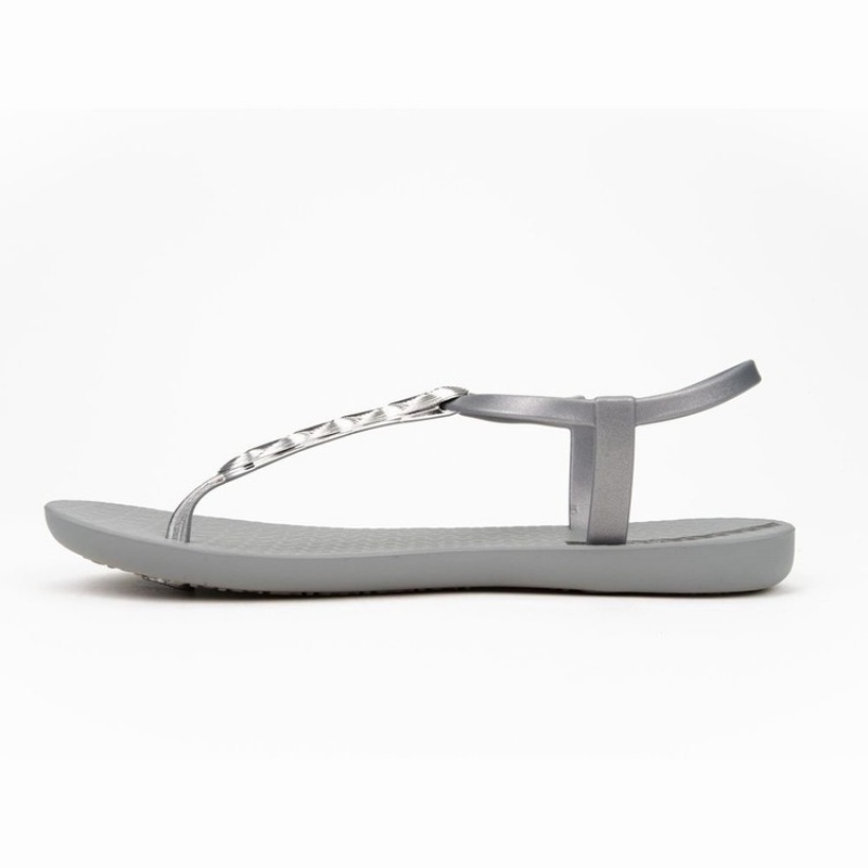 Grey / Silver Women's Ipanema Braid Sandals | 6734902-CB