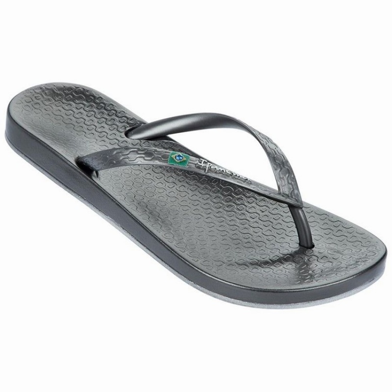 Grey / Silver Women's Ipanema Brilliant Flip Flops | 8261057-ZK