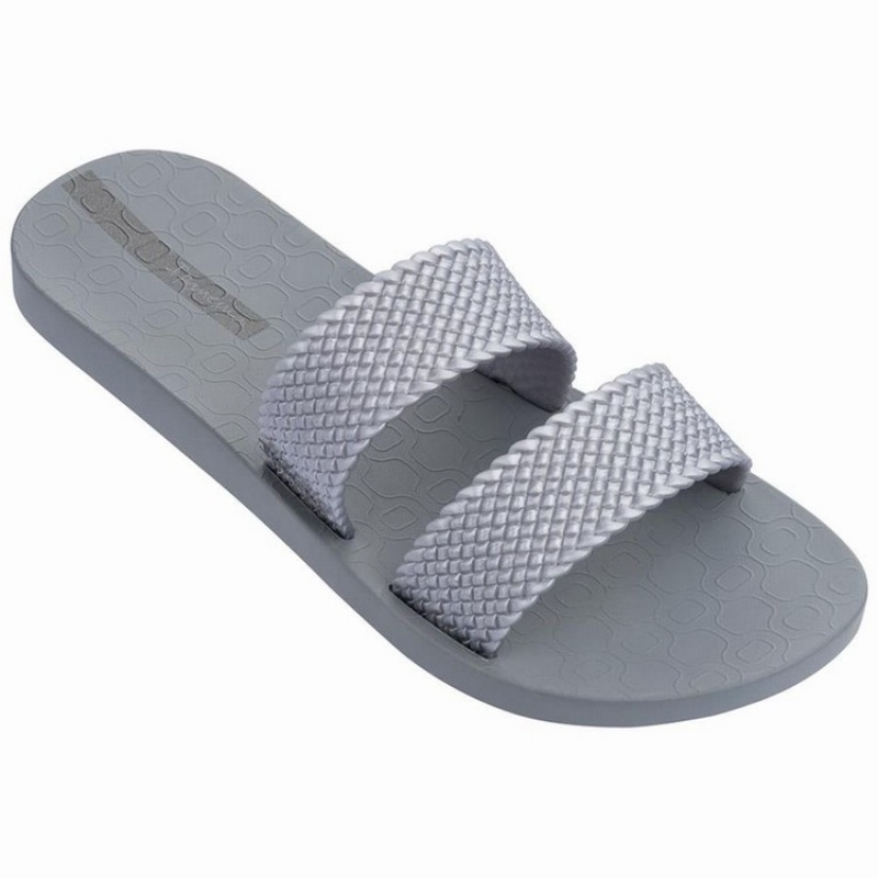 Grey / Silver Women's Ipanema City Sandals | 3410657-OM