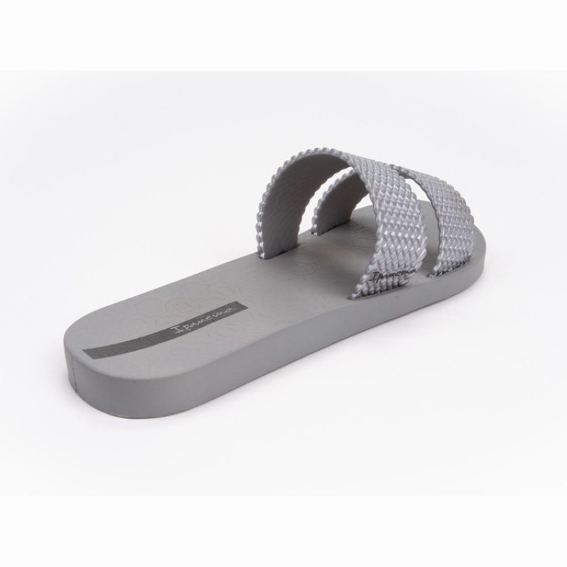 Grey / Silver Women's Ipanema City Sandals | 3410657-OM