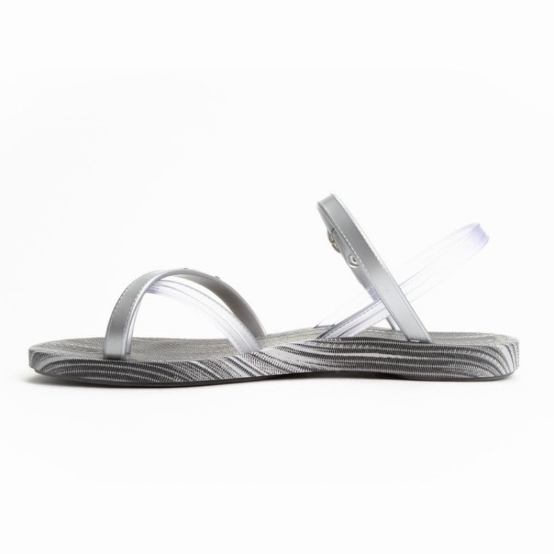 Grey / Silver Women's Ipanema Suzi Print Sandals | 0361247-EX