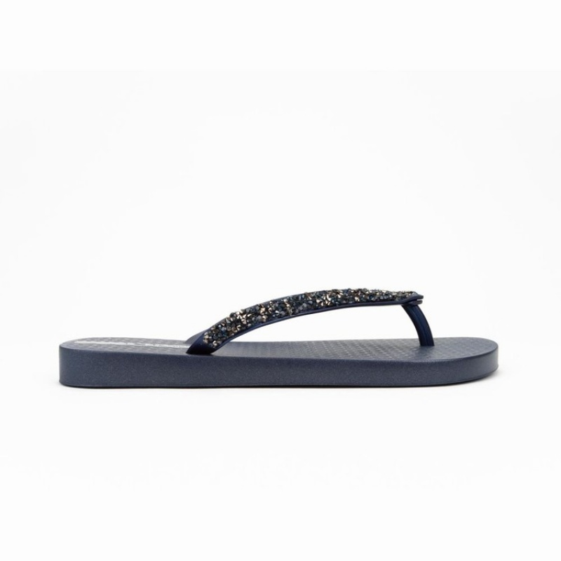 Navy Women's Ipanema Pebble Flip Flops | 4502168-ZV