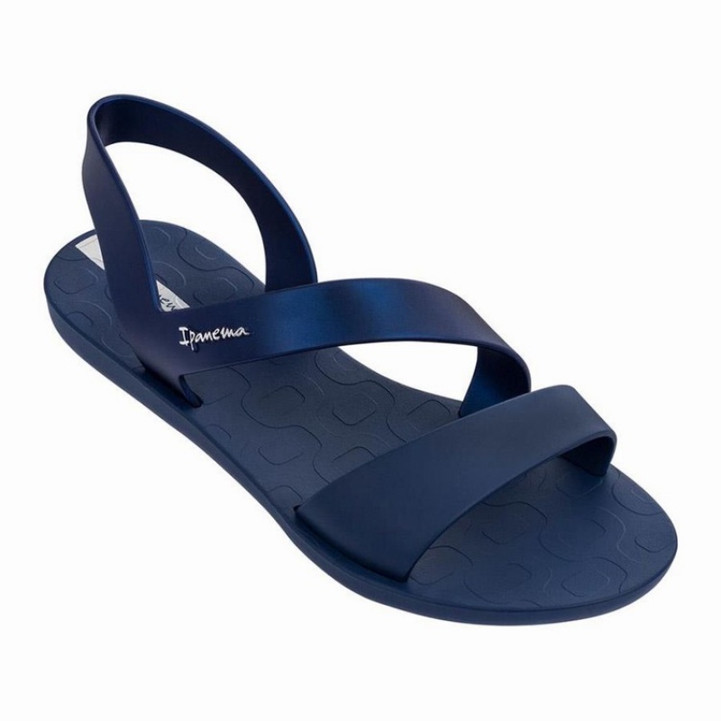 Navy Women's Ipanema Vibe Sandals | 2405318-HF