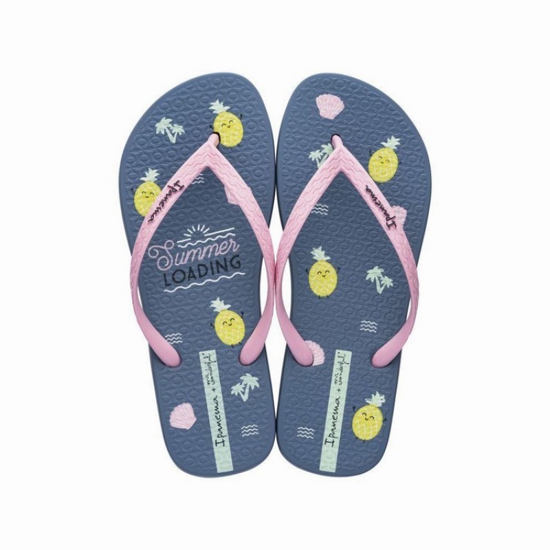 Navy / Pink Women's Ipanema Mr. Wonderful II Flip Flops | 2693417-EQ