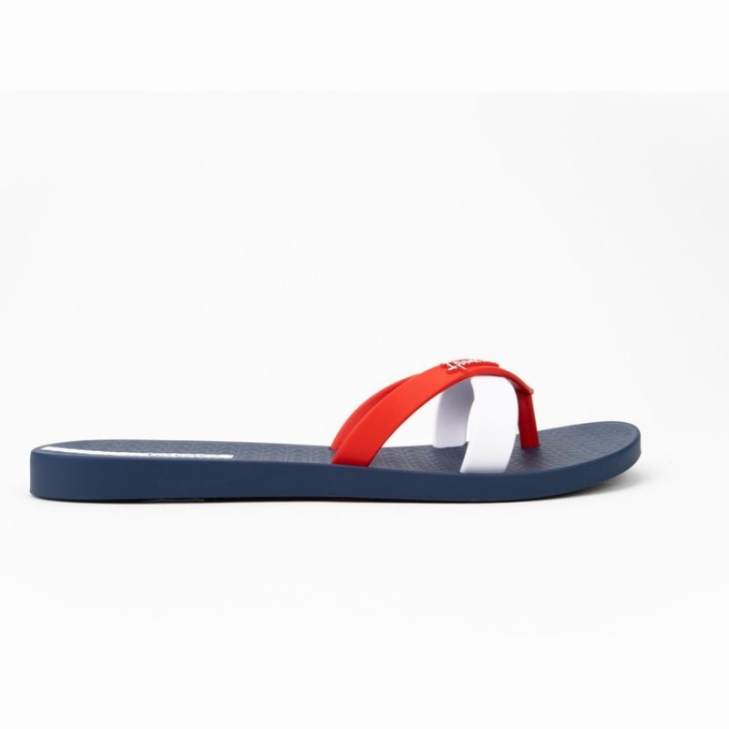 Navy / Red / White Women's Ipanema Kirei Flip Flops | 1803749-YI