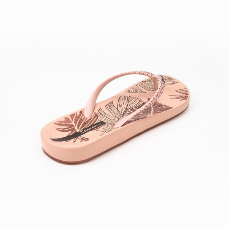 Pink Women's Ipanema Ana Frond Flip Flops | 7398405-ZF