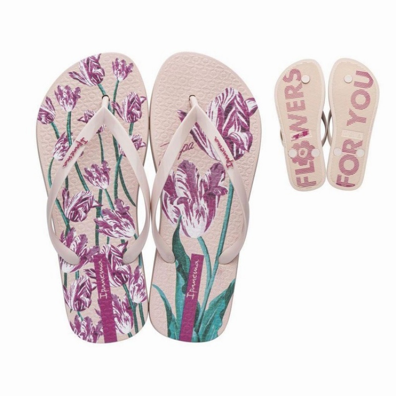 Pink Women's Ipanema Botanicals Flip Flops | 2937064-BL