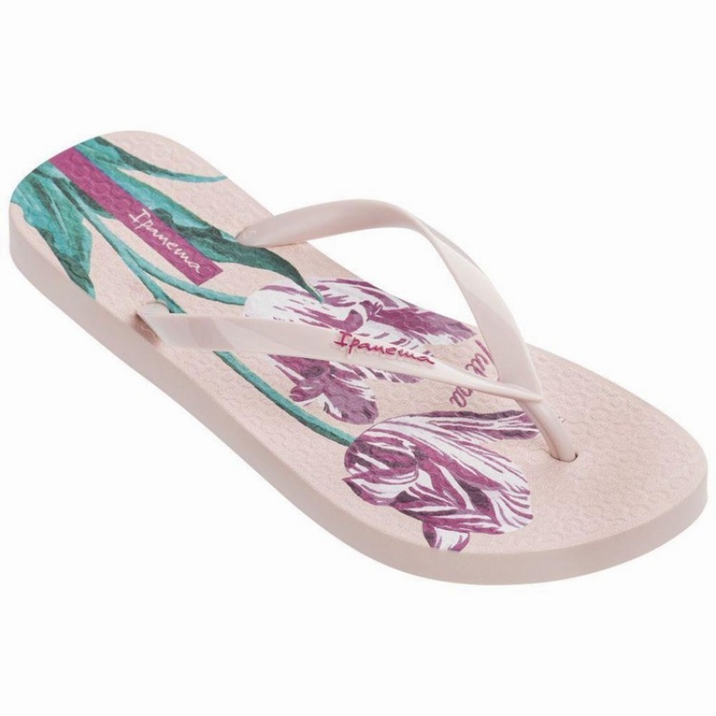 Pink Women\'s Ipanema Botanicals Flip Flops | 2937064-BL