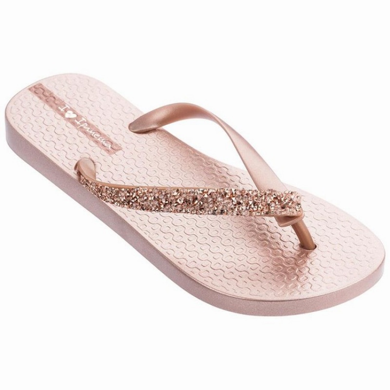 Pink Women's Ipanema Pebble Flip Flops | 6428590-MO