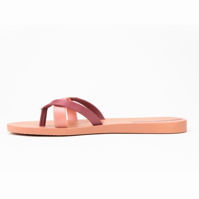 Pink / Burgundy Women's Ipanema Kirei Flip Flops | 6801529-IB