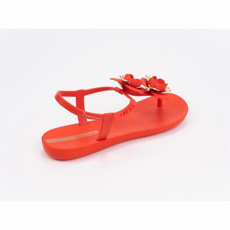 Red / Gold Women's Ipanema Floret Sandals | 3162094-QI