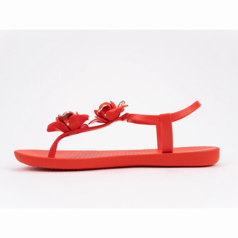 Red / Gold Women's Ipanema Floret Sandals | 3162094-QI