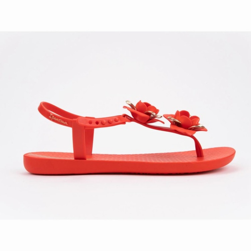 Red / Gold Women's Ipanema Floret Sandals | 3162094-QI