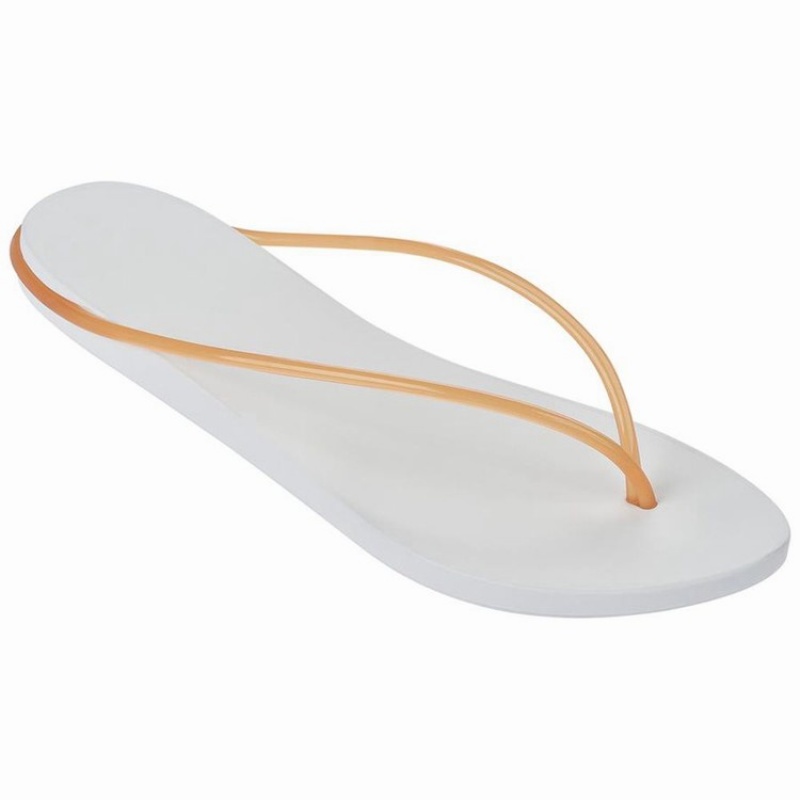 White / Orange Women\'s Ipanema Philippe Starck Thing M Flip Flops | 0182496-DO