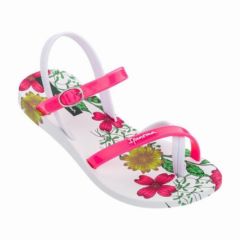 White / Pink Kids'' Ipanema Suzi Print II Sandals | 9150426-OH