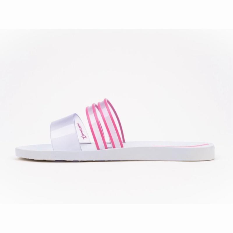 White / Pink Women's Ipanema Ziggy Sandals | 9087264-VX