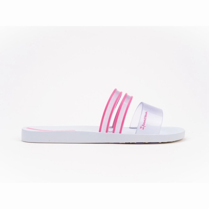 White / Pink Women's Ipanema Ziggy Sandals | 9087264-VX