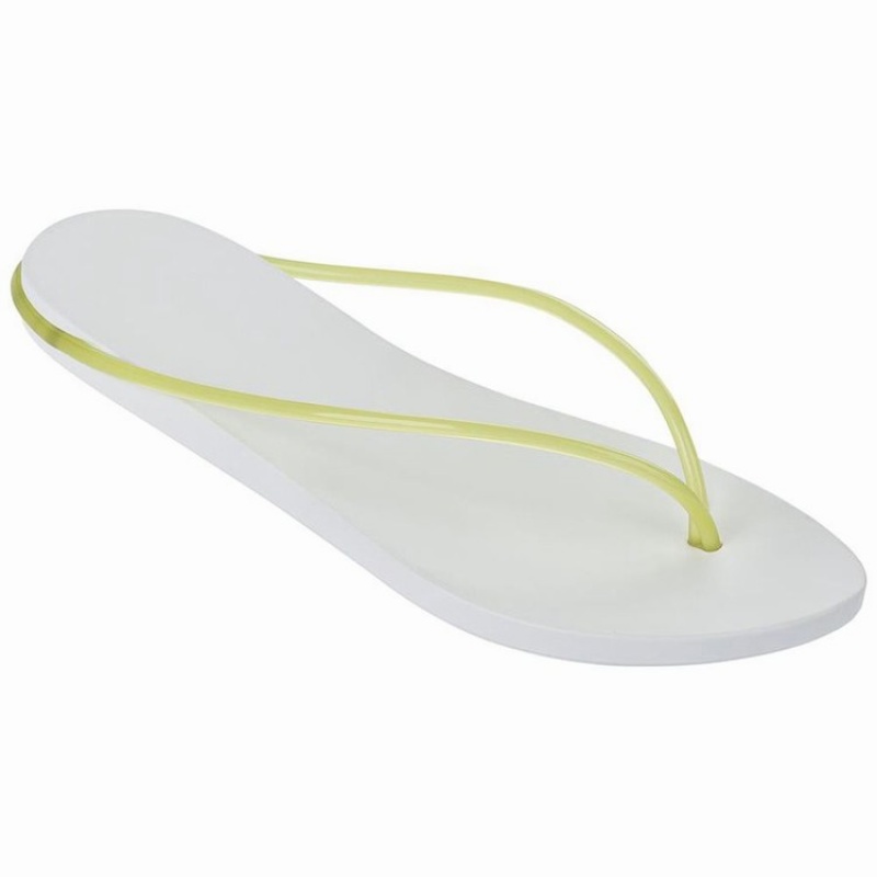 White / Yellow Women\'s Ipanema Philippe Starck Thing M Flip Flops | 6425831-PL